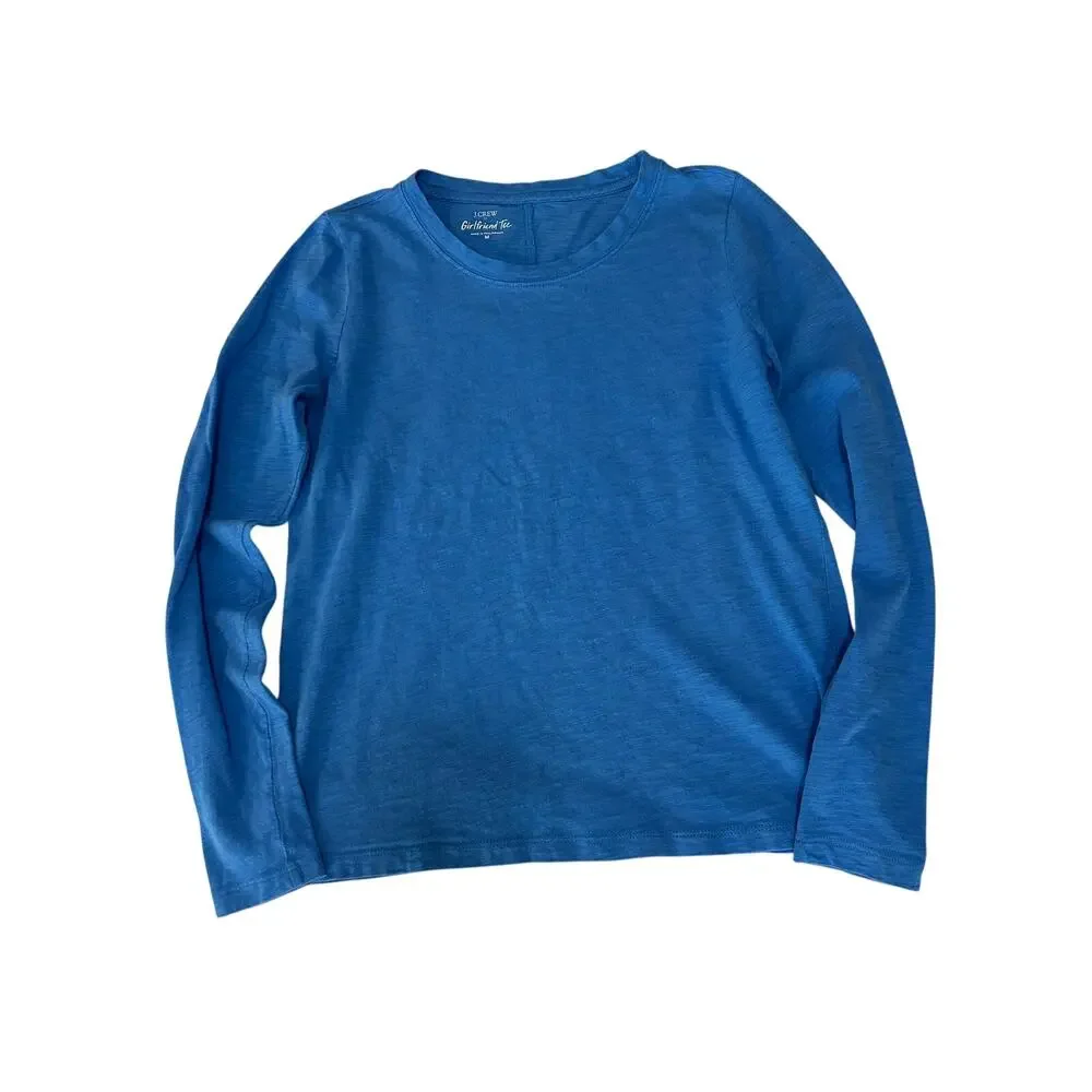 J.Crew long sleeve 100% cotton Girlfriend Tee Bundle of 2 Pink/Blue
